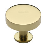 M Marcus Heritage Brass Disc Design Cabinet Knob with Rose 38mm 